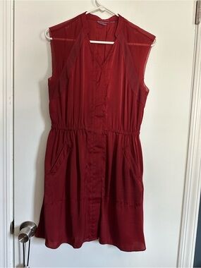 Simply Vera Wang Sleeveless V-Neck Red Dress - Classic Everyday Style